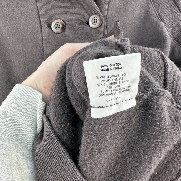 Citizens of Humanity Womens Cardigan Button Up Sweatshirt Cotton M Brown Casual - Picture 6 of 8